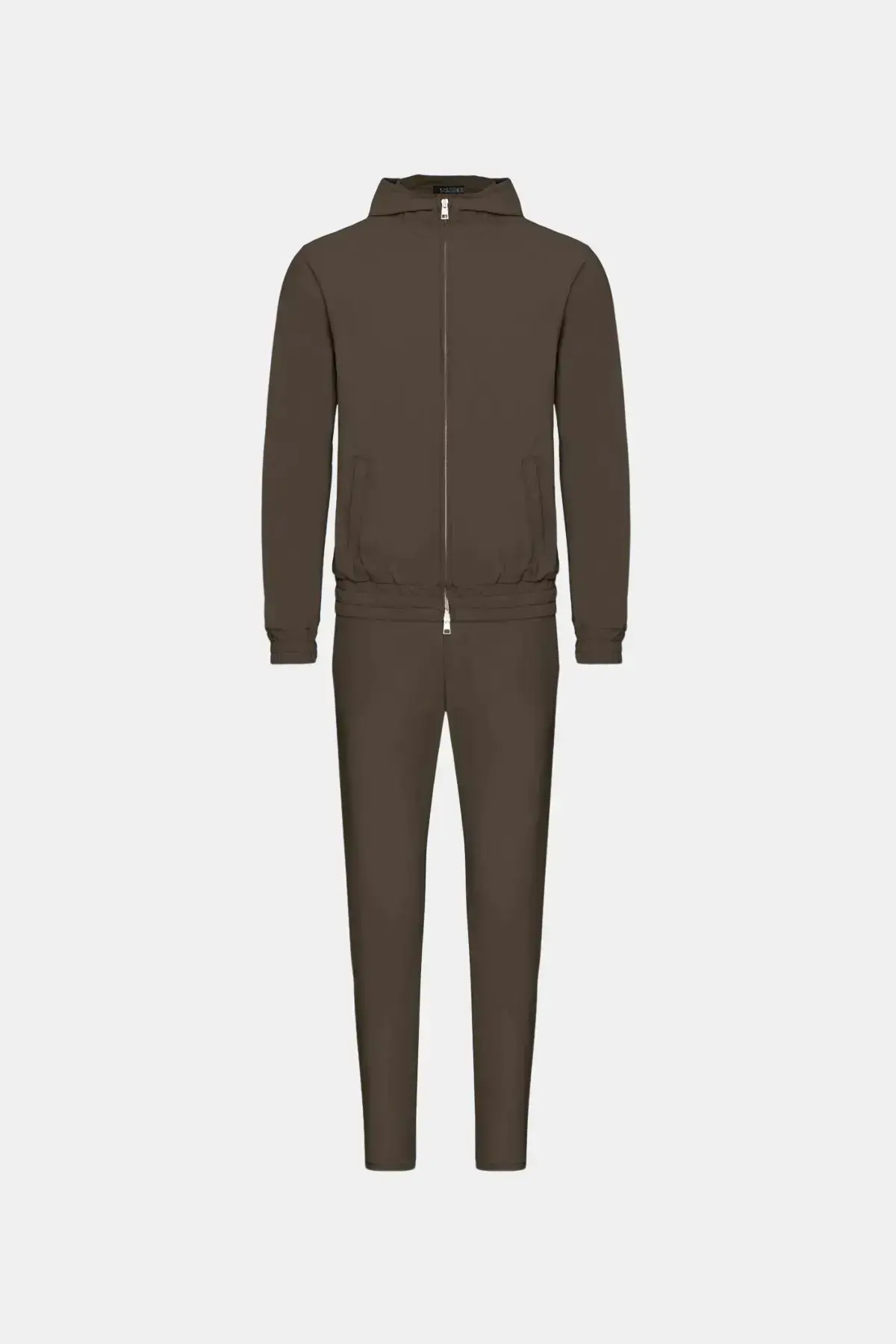 BROWN HOODED TECH SUIT