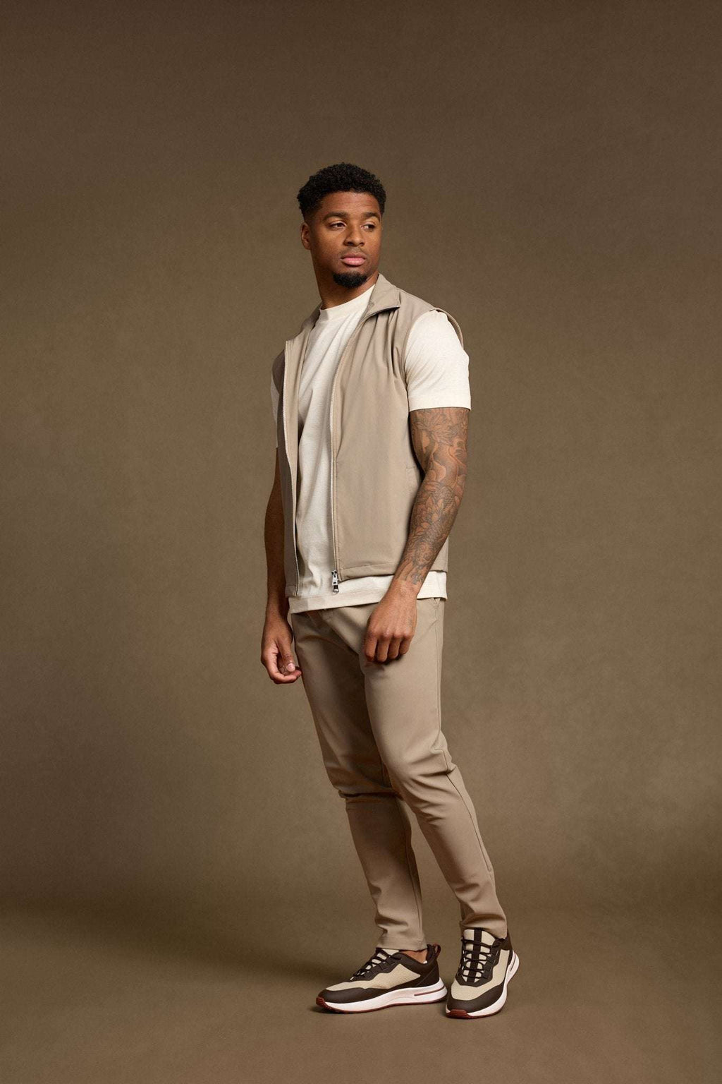 Light Beige Tech Gilet