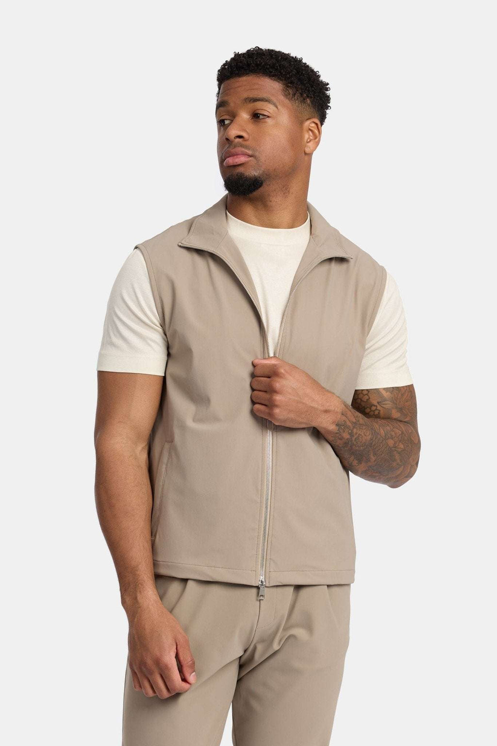 Light Beige Tech Gilet