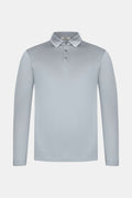 Mist Grey Longsleeve Polo Shirt
