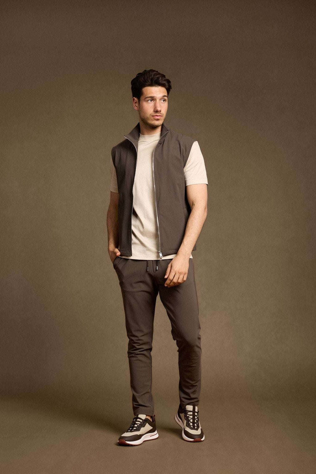 Mocha Brown Tech Gilet