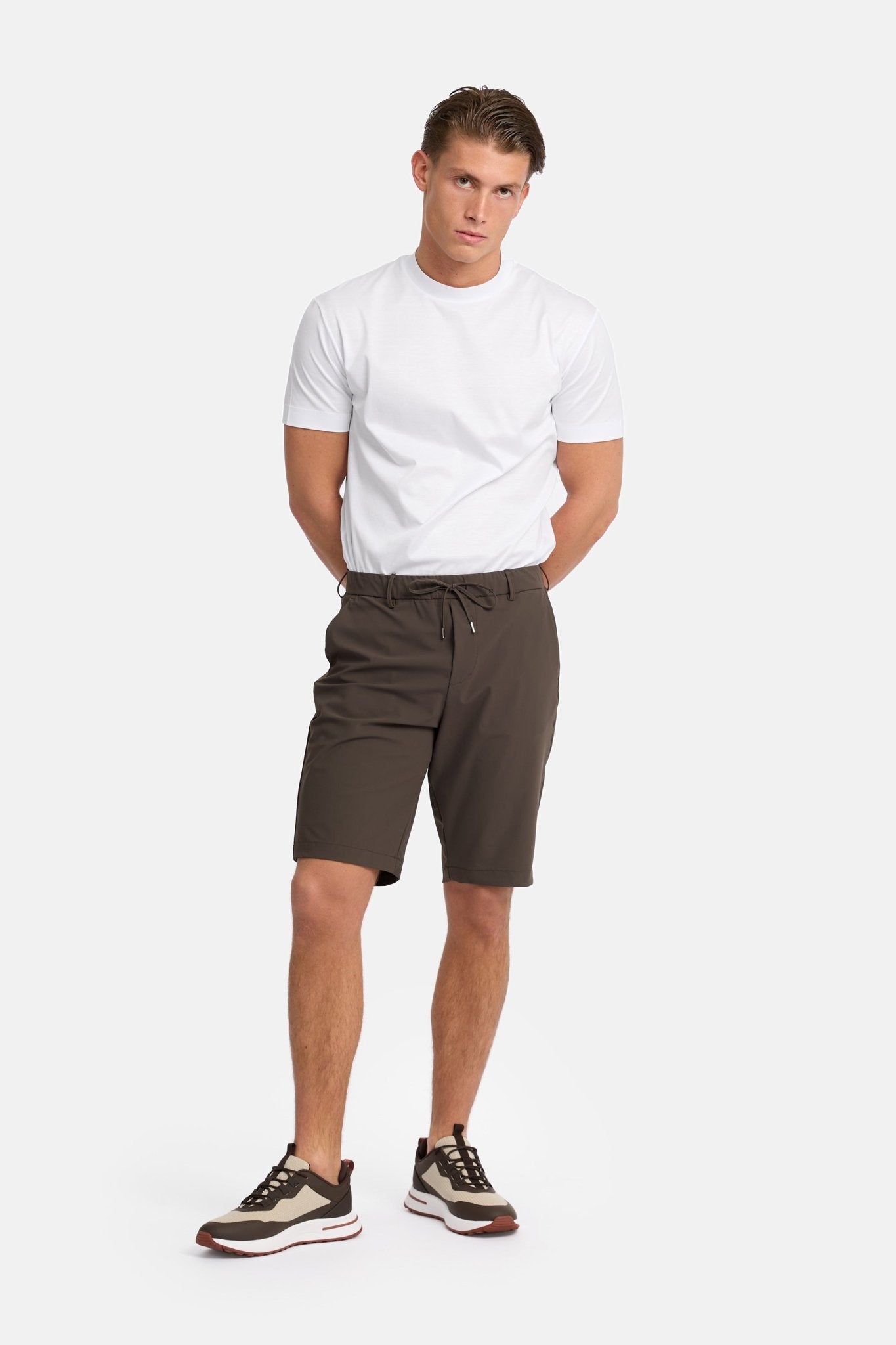 Mocha Brown Tech Shorts